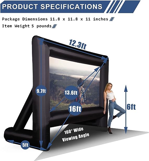 16FT Inflatable Projector Movie Screen Outdoor for Rent