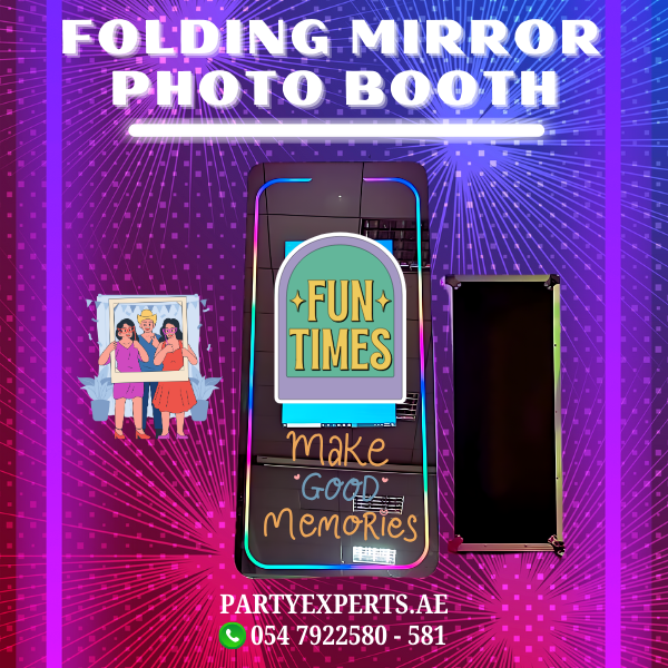 Folding Mirror Photo Booth for Rent