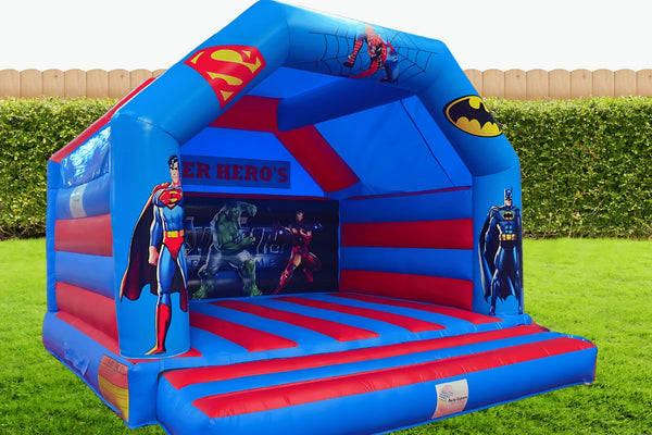 Superhero Inflatable Bouncy Castle for Rent